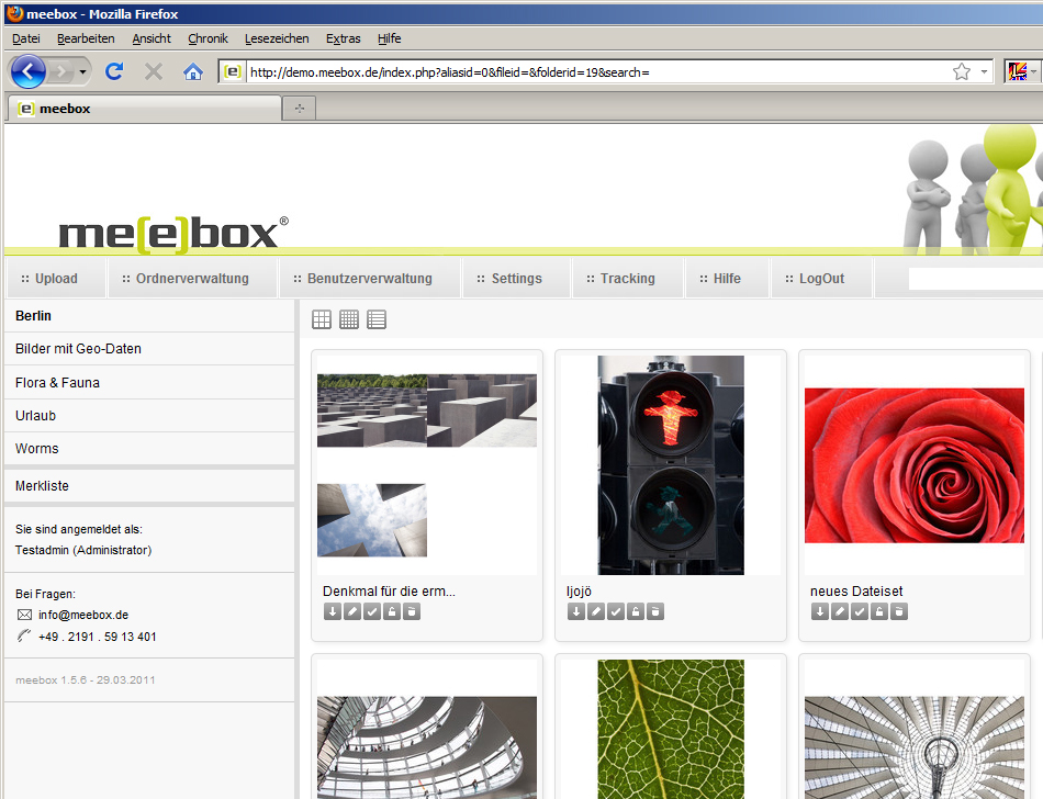 meebox - Ausschließlich Webbrowser erforderlich